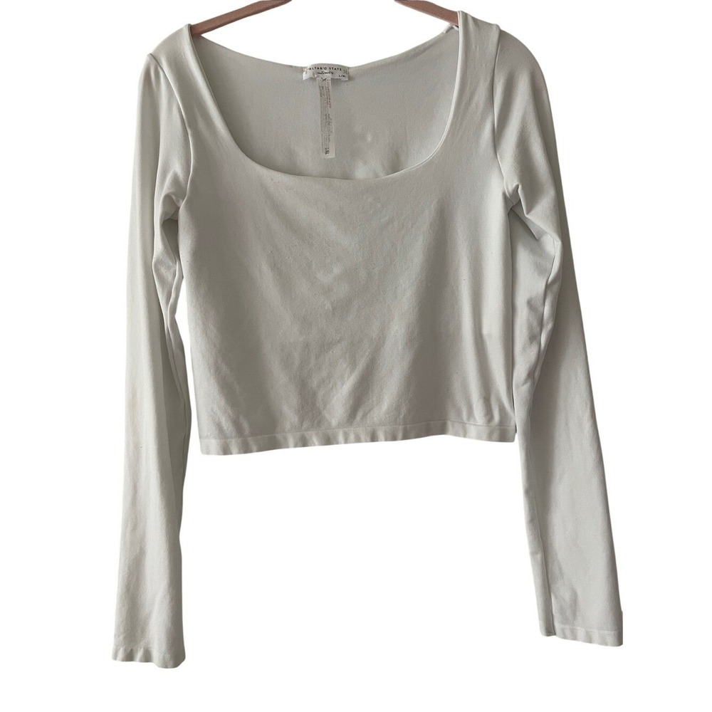 Altar'd State Intimates White‎ Crop Long Sleeve Top L/XL